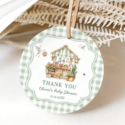 Lokaal geteelde boeren markt Baby shower Dank u Bedankjes Labels
