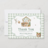 Lokaal geteelde boeren markt Baby shower Dank u Bedankkaart (Voorkant)