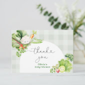 Lokaal geteelde Boeren markt baby shower dank u Bedankkaart (Staand voorkant)