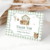 Lokaal geteelde boeren markt Baby shower Dank u Bedankkaart