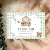 Lokaal geteelde boeren markt Baby shower Dank u