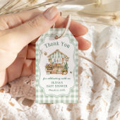 Lokaal geteelde boeren markt Baby shower Dank u Cadeaulabel