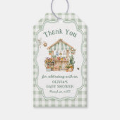 Lokaal geteelde boeren markt Baby shower Dank u Cadeaulabel (Voorkant)