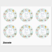 Lokaal geteelde boeren markt Baby shower Dank u Ronde Sticker (Vel)