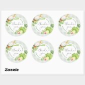 Lokaal geteelde Boeren markt baby shower dank u Ronde Sticker (Vel)