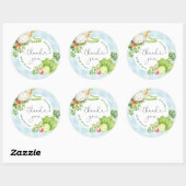 Lokaal geteelde Boeren markt baby shower dank u Ronde Sticker (Vel)
