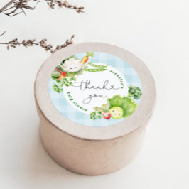 Lokaal geteelde Boeren markt baby shower dank u Ronde Sticker