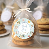 Lokaal geteelde boeren markt Baby shower Dank u Ronde Sticker