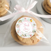 Lokaal geteelde boeren markt Baby shower Dank u Ronde Sticker