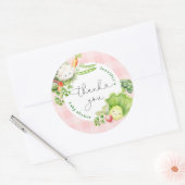 Lokaal geteelde Boeren markt baby shower dank u Ronde Sticker (Envelop)