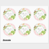 Lokaal geteelde Boeren markt baby shower dank u Ronde Sticker (Vel)