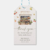 Lokaal geteelde boeren markt Baby shower gunst Cadeaulabel (Voorkant)
