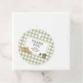 Lokaal geteelde boeren markt Baby shower ronde Bedankjes Labels (In situ)