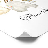 Lokaal geteelde boeren markt Baby shower Sweet Bar Poster (Hoek)