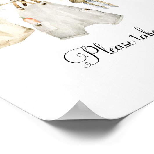 Lokaal geteelde boeren markt Baby shower Sweet Bar Poster (Hoek)