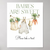 Lokaal geteelde boeren markt Baby shower Sweet Bar Poster (Voorkant)