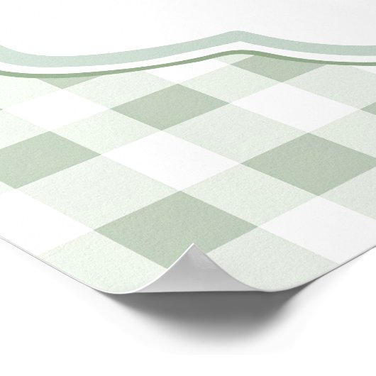 Lokaal geteelde boeren markt Baby shower welkom Poster (Hoek)