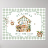 Lokaal geteelde boeren markt Baby shower welkom Poster (Voorkant)