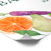 Lokaal geteelde boeren markt Baby shower welkom Poster (Hoek)