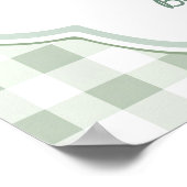 Lokaal geteelde boeren markt Baby shower welkom Poster (Hoek)