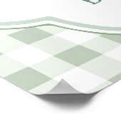 Lokaal geteelde boeren markt Baby shower welkom Poster (Hoek)