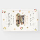 Lokaal geteelde boeren markt Baby shower welkom Spandoek (Horizontaal)