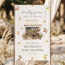 Lokaal geteelde boeren markt Baby shower welkom