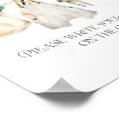 Lokaal geteelde boeren markt Baby shower wensen Poster (Hoek)