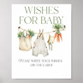 Lokaal geteelde boeren markt Baby shower wensen Poster (Voorkant)