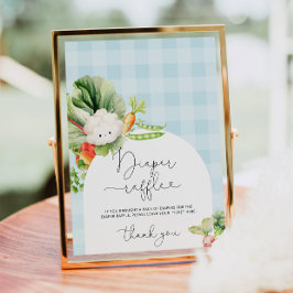 Lokaal geteelde boeren markt blauwe Luier loterij Poster