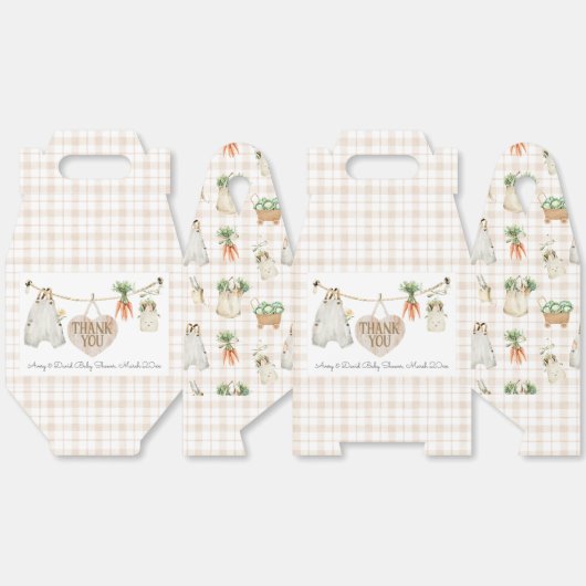 Lokaal geteelde boeren markt Boho Baby shower Bedankdoosjes (Ongevouwen)