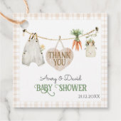 Lokaal geteelde boeren markt Boho Baby shower Bedankjes Labels (Voorkant)