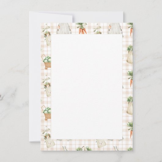 Lokaal geteelde boeren markt Boho Baby shower Bedankkaart (Achterkant)