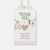 Lokaal geteelde boeren markt Boho Baby shower Cadeaulabel (Voorkant)