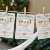 Lokaal geteelde boeren markt Boho Baby shower Kaart