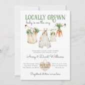 Lokaal geteelde boeren markt Boho Baby shower Kaart (Voorkant)