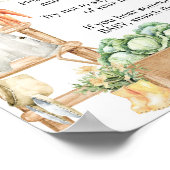 Lokaal geteelde boeren markt Boho Baby shower Poster (Hoek)