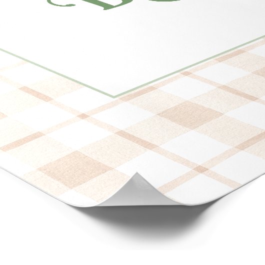 Lokaal geteelde boeren markt Boho Baby shower Poster (Hoek)