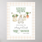 Lokaal geteelde boeren markt Boho Baby shower Poster (Voorkant)