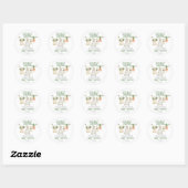 Lokaal geteelde boeren markt Boho Baby shower Ronde Sticker (Vel)