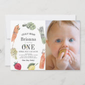 Lokaal geteelde boeren markt Foto 1e verjaardag Kaart (Voorkant)