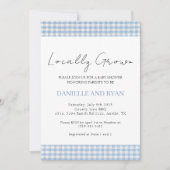 Lokaal geteelde boeren markt geruit jongen blauw kaart (Voorkant)