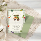 Lokaal geteelde boeren markt land Baby shower Kaart