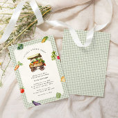 Lokaal geteelde boeren markt land Baby shower Kaart