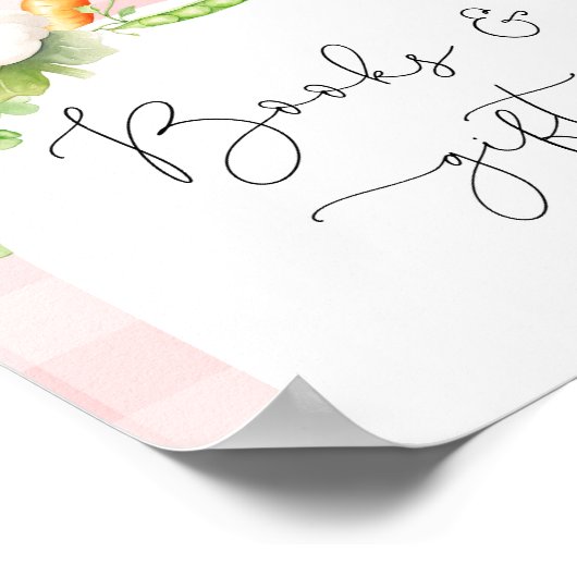 Lokaal geteelde boeren markt roze Boeken en gesche Poster (Hoek)