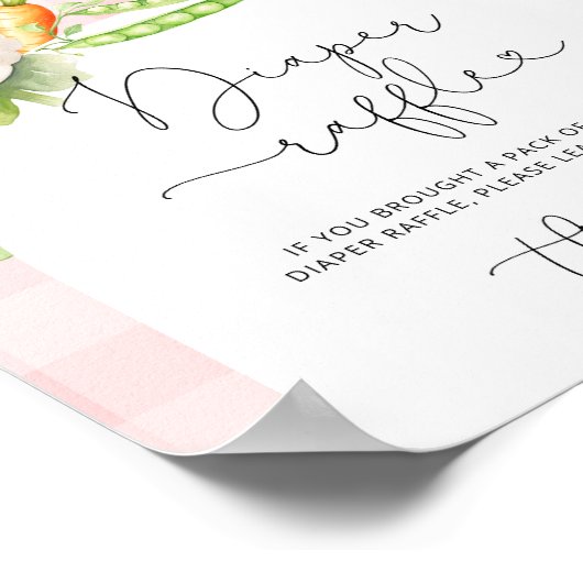 Lokaal geteelde boeren markt roze Luier loterij Poster (Hoek)