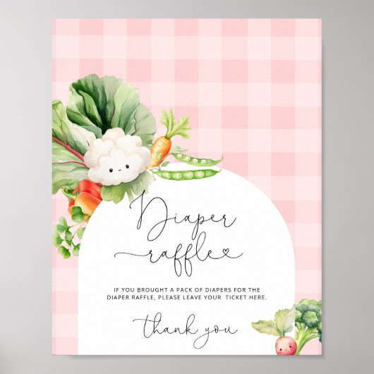 Lokaal geteelde boeren markt roze Luier loterij Poster (Voorkant)