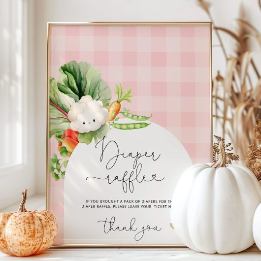 Lokaal geteelde boeren markt roze Luier loterij Poster