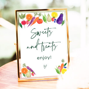 Lokaal geteelde boeren markt zoete traktaties teke poster