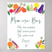 Lokaal geteelde boeren Marktboeken Mimosa Bar Sign Poster (Voorkant)